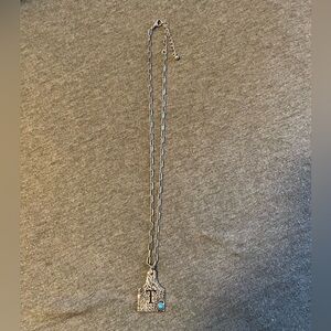 “T” Cow Tag Necklace